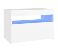 vidaXL Mueble para TV con Luces LED Soporte Mobiliario Aparador Estante Salón Sala de Estar Dormitorio Decoración Blanco 60x35x40 cm