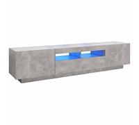 vidaXL Mueble para TV con Luces LED Soporte Mobiliario Aparador Estante Salón Sala de Estar Dormitorio Decoración Gris Hormigón 180x35x40 cm