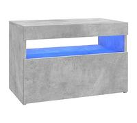 vidaXL Mueble para TV con Luces LED Soporte Mobiliario Aparador Estante Salón Sala de Estar Dormitorio Decoración Gris Hormigón 60x35x40 cm