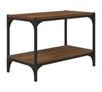 vidaXL Mueble para TV contrachapada y Acero Roble marrón 60x33x41 cm
