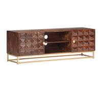 vidaXL Mueble para TV de 124x29x45 cm, Madera Maciza de Mango