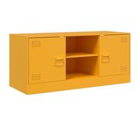 Mueble Para Tv De Acero Amarillo Mostaza 99x39x44 Cm Vidaxl