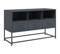vidaXL Mueble para TV de Acero Gris Antracita 100,5x39x60,5 cm, armarios de TV, Banco de TV, Mueble de televisor, armarios de TV, aparador de TV