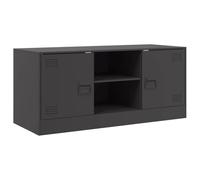 vidaXL Mueble para TV de Acero Negro 99x39x44 cm