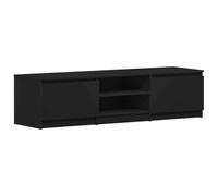 vidaXL Mueble para TV de Contrachapada Mobiliario Hogar Casa Soporte Centro Multimedia Accesorios Diseño Moderno Práctico Duradero Negro 140x40x35.5cm