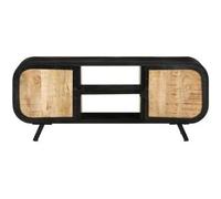 vidaxl Mueble para TV de madera maciza de mango rugosa 110x30x45 cm