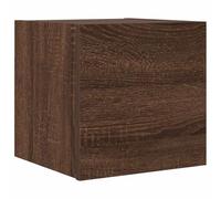 vidaXL Mueble para TV de Pared Aparador Armario Estante Soporte Mobiliario Salón Sala de Estar Dormitorio Decoración Roble Marrón 30,5x30x30 cm
