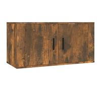 vidaXL Mueble para TV de Pared Armario Aparador Flotante Colgante Almacenamiento Compartimento Estante Salón Sala de Estar Roble Ahumado