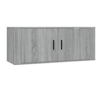 vidaXL Mueble para TV de Pared Armario Aparador Flotante Colgante Almacenamiento Compartimento Estante Salón Sala de Estar Gris Sonoma