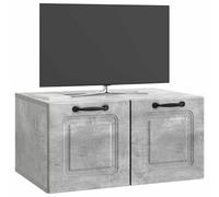 vidaXL Mueble para TV de Pared Gris Hormigón 59,5 x 41 x 30 cm, Muebles para Sala, Soporte Moderno para TV, Gran Almacenamiento, Unidad Funcional, diseño Que Ahorra Espacio