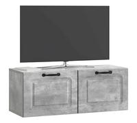 vidaXL Mueble para TV de Pared Gris Hormigón 78,5 x 31 x 30 cm, Muebles para Sala, Soporte Moderno para TV, Gran Almacenamiento, Unidad Funcional, diseño Que Ahorra Espacio