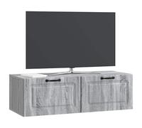 vidaXL Mueble para TV de Pared Gris Sonoma 98 x 41 x 30 cm, Muebles para Sala, Soporte Moderno para TV, Gran Almacenamiento, Unidad Funcional, diseño Que Ahorra Espacio
