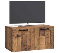 vidaXL Mueble para TV de Pared Madera Envejecida 59,5 x 31 x 30 cm, Muebles para Sala, Soporte Moderno para TV, Gran Almacenamiento, Unidad Funcional, diseño Que Ahorra Espacio