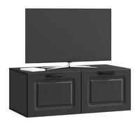 vidaXL Mueble para TV de Pared Negro 78,5 x 41 x 30 cm, Muebles para Sala, Soporte Moderno para TV, Gran Almacenamiento, Unidad Funcional, diseño Que Ahorra Espacio