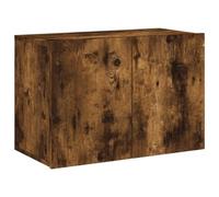 vidaXL Mueble para TV de Pared, Soporte Colgante con Almacenaje, Armario Consola Flotante, Mueble Multimedia para Salón Dormitorio, Roble Ahumado