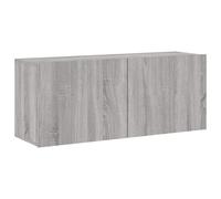 vidaXL Mueble para TV de Pared, Soporte Colgante con Almacenaje, Armario Consola Flotante, Mueble Multimedia para Salón Dormitorio, Gris Sonoma