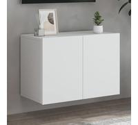 vidaXL Mueble para TV de Pared, Soporte Colgante con Almacenaje, Armario Consola Flotante, Mueble Multimedia para Salón Dormitorio, Blanco