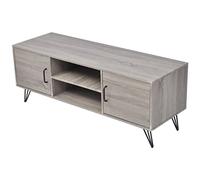 vidaXL Mueble de Salón para la Televisión 120 x 40 x 45 cm Gris MDF PVC y Metal