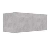 vidaXL Mueble para TV Hormigón Salón Comedor Televisión Televisor Equipo de Música Armario Bajo Almacenaje Soporte de Contrachapada Gris 80x30x30cm
