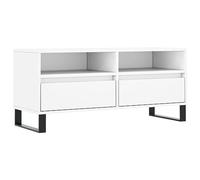 vidaXL Mueble para TV Madera contrachapada Blanco 100x34,5x44,5 cm