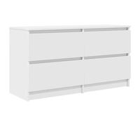 vidaXL Mueble para TV Madera contrachapada Blanco 100x35x54 cm, Soporte de TV, aparador de TV, Mueble de Alta fidelidad, Banco de TV, Mueble de TV