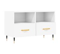 vidaXL Mueble para TV Madera contrachapada Blanco 80x36x50 cm