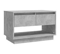 vidaXL Mueble de TV Soporte Mobiliario Armario Aparador Salón Sala de Estar Dormitorio Decoración Madera Contrachapada Color Gris Hormigón 70x41x44 cm