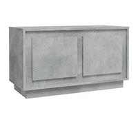 vidaXL Mueble para TV Madera contrachapada Gris hormigón 80x35x45 cm, Mueble Multimedia, Armario Auxiliar, aparador, Mueble para Equipos de música