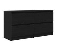 vidaXL Mueble para TV Madera contrachapada Negro 100x35x54 cm, Soporte de TV, aparador de TV, Mueble de Alta fidelidad, Banco de TV, Mueble de TV