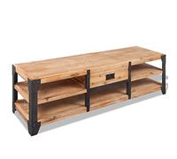 Mueble para TV madera maciza de acacia 140x40x45 cm