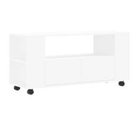 Mueble Para Tv Madera De Ingeniería Blanco 102x34,5x43 Cm Vidaxl