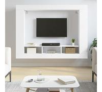 vidaXL Mueble para TV Madera de ingeniería Blanco 152x22x113 cm