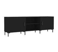 vidaXL Mueble para TV Madera de ingeniería Negro 150x30x50 cm