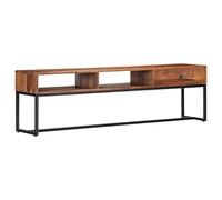vidaXL Madera Maciza Acacia Mueble para TV Mobiliario Decorativo Casa Hogar Decoración Estable Robusto Funcional Útil Clásico Práctico 160x30x45cm