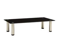 vidaXL Mueble para TV Mesa Soporte Aparador Estante Salón Sala de Estar Decoración Entretenimiento Moderno de Vidrio Templado Negro 60x35x17 cm