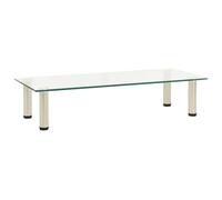 vidaXL Mueble para TV Mesa Soporte Estante Aparador Salón Sala de Estar Decoración Entretenimiento Moderno Práctico de Vidrio Templado Transparente