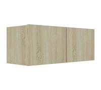 vidaXL Mueble para TV Salón Comedor Centro Televisión Televisor Equipo de Música Armario Bajo Almacenaje Soporte Contrachapada Roble Sonoma 80x30x30cm