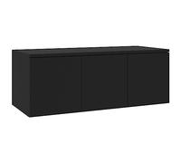 vidaXL Mueble para TV Salón Comedor Mesa Centro Televisión Televisor Equipo de Música Armario Bajo Almacenaje Soporte Contrachapada Negro 80x34x30cm