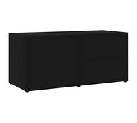 Mueble para TV madera contrachapada negro 80x34x36 cm