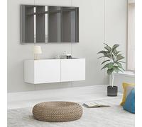 vidaXL Mueble para TV Salón Comedor Mesa Televisión Televisor Equipo de Música Armario Bajo Almacenaje Soporte de Contrachapada Blanco 80x30x30cm