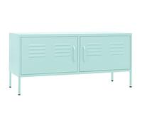 vidaXL Mueble para TV Soporte Mobiliario Aparador Armario Estante Sala de Estar Salón Dormitorio Decoración de Acero Verde Menta 105x35x50 cm
