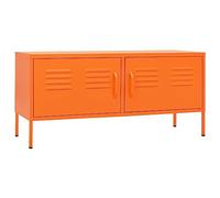 vidaXL Mueble para TV Soporte Mobiliario Aparador Armario Estante Sala de Estar Salón Dormitorio Decoración de Acero Naranja 105x35x50 cm
