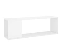 vidaXL Mueble para TV Soporte Mobiliario Aparador Armario Estante Salón Sala de Estar Dormitorio de Madera Contrachapada Blanco Brillante 100x24x32 cm