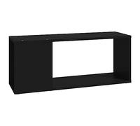 vidaXL Mueble para TV Soporte Mobiliario Aparador Armario Estante Salón Sala de Estar Dormitorio Decoración de Madera Contrachapada Negro 80x24x32 cm