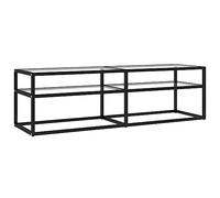 vidaXL Mueble para TV Soporte Mobiliario Armario Aparador Salón Sala de Estar Dormitorio Decoración Vidrio Templado Transparente 140x40x40,5 cm