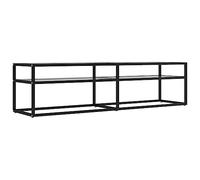 vidaXL Mueble para TV Soporte Mobiliario Armario Aparador Salón Sala de Estar Dormitorio Decoración Vidrio Templado Transparente 160x40x40,5 cm