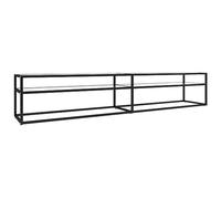 vidaXL Mueble para TV Soporte Mobiliario Armario Aparador Salón Sala de Estar Dormitorio Decoración Vidrio Templado Transparente 220x40x40,5 cm
