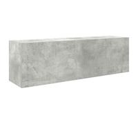 vidaXL Mueble Pared baño Madera ingeniería Gris hormigón 100x25x30cm