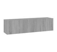vidaXL Mueble Pared TV Aparador Armario Estante Soporte Mobiliario Salón Sala de Estar Dormitorio Madera Contrachapada Gris Sonoma 120x30x30 cm