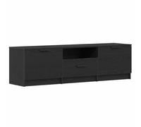 vidaXL Mueble Rectangular de TV de Roble Negro con 2 Puertas y 1 Cajón para Almacenamiento en Sala de Estar Diseño Duradero de Madera Compuesta Estética Moderna Organización Multimedia Centro de Entr